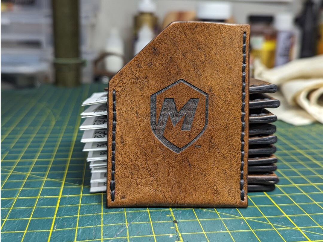 Leather Business Card Holder, Personalized Engraved Card Sleeve, Employee Gift, New Job Gift, Realtor Gift, Bulk Discounts, Holds 10 Cards | MakerPlace by Michaels Leather Business Card Holder, Personalized Engraved Card Sleeve, Employee Gift, New Job Gift, Realtor Gift, Bulk Discounts, Holds 10 Cards | MakerPlace by Michaels